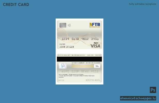 Beispielvorschau der Visa-Debitkarte der Cambodia Foreign Trade Bank
